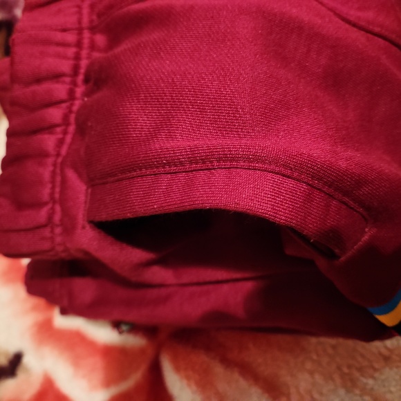 Nike MEN'S Maroon Joggers with Colorful Stripes - Picture 7 of 7